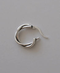Jimin Silver Circle Knot Earrings