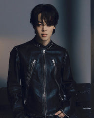 Jimin Noir Double-Zip Leather Jacket
