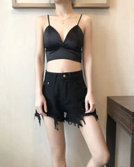 Jisoo Silk Crop Top