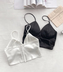 Jisoo Silk Crop Top