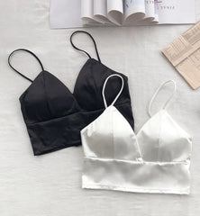 Jisoo Silk Crop Top