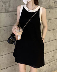 Jisoo Minimalist Trapeze Dress