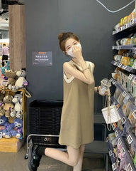 Jisoo Minimalist Trapeze Dress