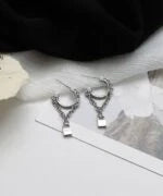 Jisung Padlock Chain Earrings
