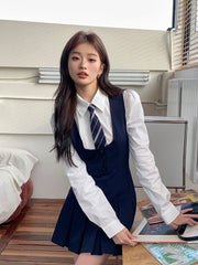 Jiwoo Pleated Vest Dress
