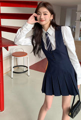 Jiwoo Pleated Vest Dress