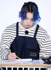 Jungkook Sand Striped Long-Sleeve Tee