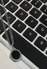 Jungkook Noir Circle Pendant Necklace