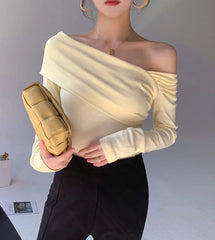 Karina Oblique Shoulder Top