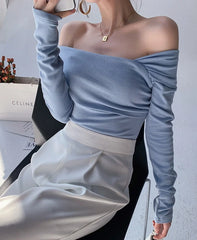Karina Oblique Shoulder Top