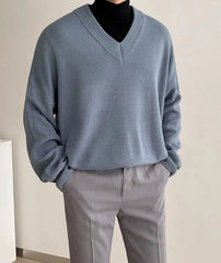 Sunghoon Sky Knit V-Neck Sweater