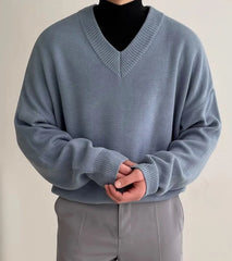 Sunghoon Sky Knit V-Neck Sweater