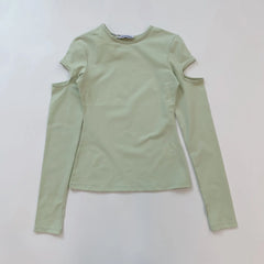Minju Light Green Cutout Tee