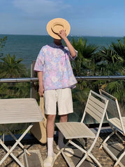 Sunghoon Lilac Floral Summer Shirt