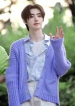 Sunghoon Lilac Floral Summer Shirt