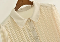 Lisa Pleated Long Dress