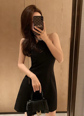 Lisa Rhinestone Halter Dress