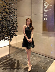 Lisa Rhinestone Halter Dress