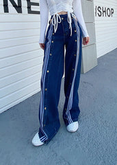 Lisa Striped Denim Jeans