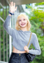 Lisa Grey Crop Hoodie
