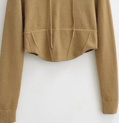 Lisa Grey Crop Hoodie