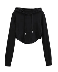 Lisa Grey Crop Hoodie