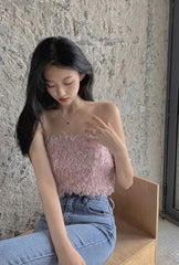 Lisa Fluffy Crop Top