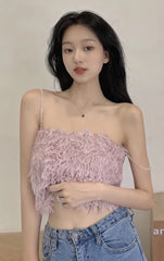 Lisa Fluffy Crop Top