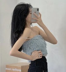 Lisa Fluffy Crop Top