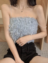 Lisa Fluffy Crop Top