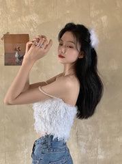 Lisa Fluffy Crop Top