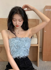 Lisa Fluffy Crop Top