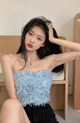 Lisa Fluffy Crop Top