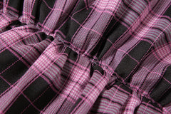 Ningning Lilac Plaid Skirt