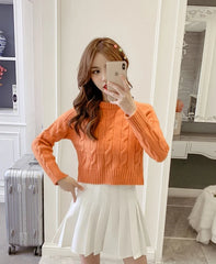 Suga Tangerine Knot-Pattern Sweater