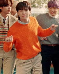 Suga Tangerine Knot-Pattern Sweater