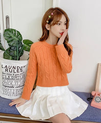 Suga Tangerine Knot-Pattern Sweater