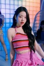 Wonyoung Asymmetric Stripe Top