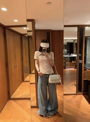 Jennie Checkered Tweed Top
