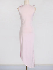 Rei Pink Floral Cut-Out Dress