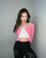 Chaeryeong Ribbed Open Cardigan