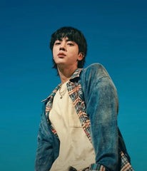 Jin Red Blue Plaid Oversized Shirt