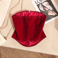 Ahyeon Corset Bowknot Accent Top