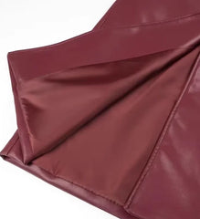 Lisa Faux Leather Trench Coat