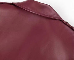 Lisa Faux Leather Trench Coat