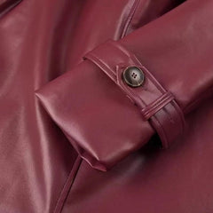 Lisa Faux Leather Trench Coat