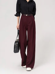 Rose Pleated Suit Pants