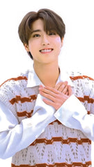 Jisung Red Striped Hollow Vest