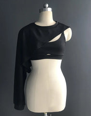 Rose Black Sports Bra