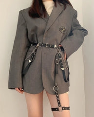 Rosé Leather Thigh Harness